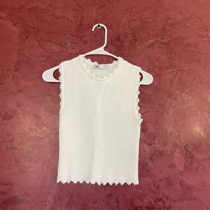 Zara Girls White Sleeveless Top (New)